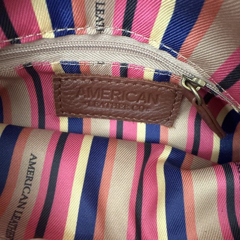 American Leather Co. Hampton Zip Around Crossbody Oxblood Red F - Picture 8 of 10